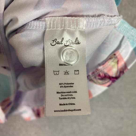 Bad Birdie Shirt Mens L Cali Golf Polo Geometric Palm Trees All Over Print - Picture 7 of 7